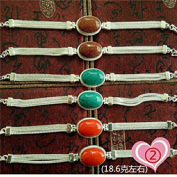 蒙古族纯银手链耳环耳饰民族风流苏少数族蒙古袍马甲舞蹈服装饰品