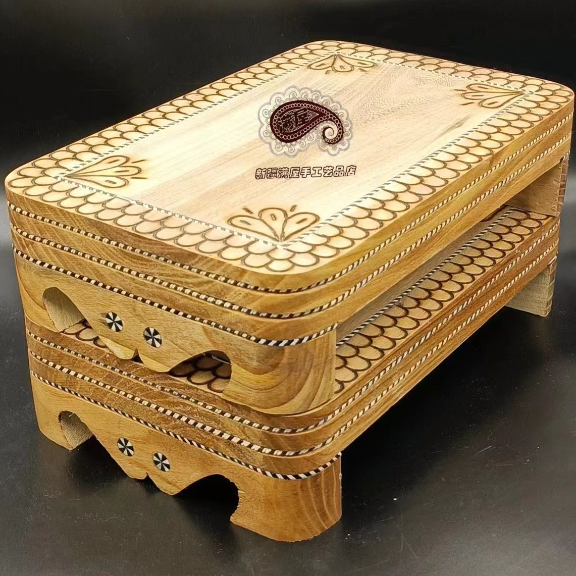 新疆特色小案板核桃木手工制作的切菜小菜板维吾尔族传统工艺