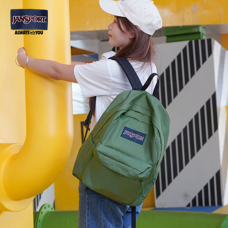 jansport旗舰店24新款工装绿/军绿大学生书包电脑背包旅游 双肩包