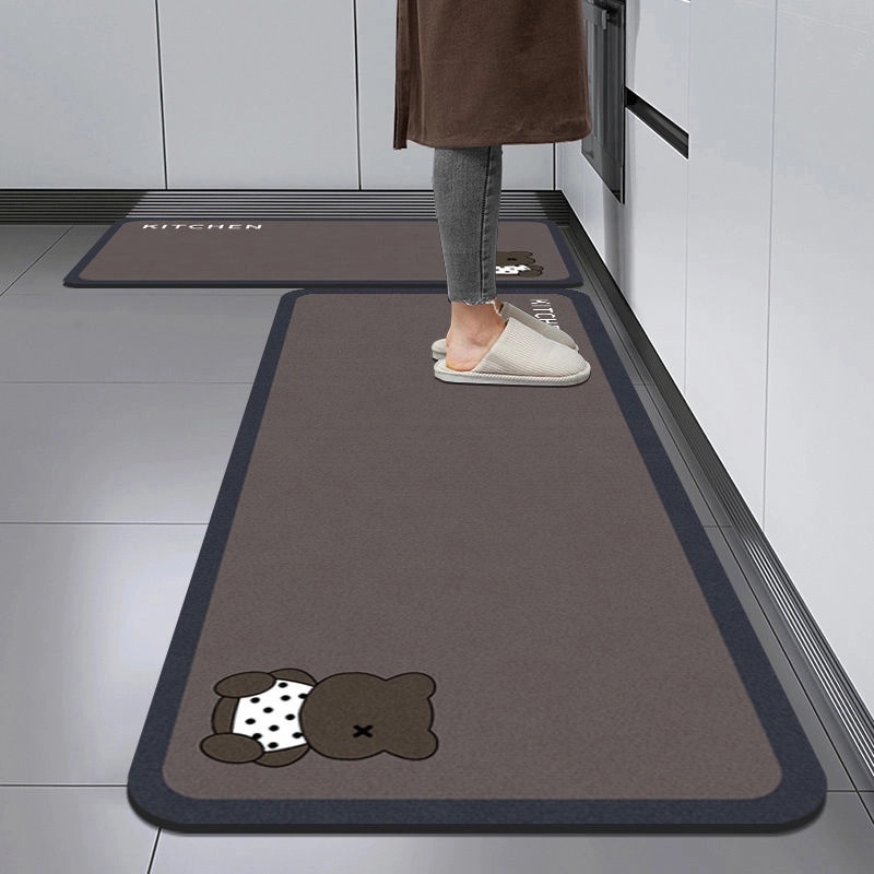 厨房地垫耐脏防滑免洗长条硅藻泥吸水软垫家用地毯门口耐脏脚垫子