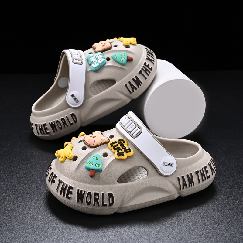 儿童洞洞鞋男童凉拖鞋女童2025新款夏季防滑中大童宝宝小孩沙滩鞋