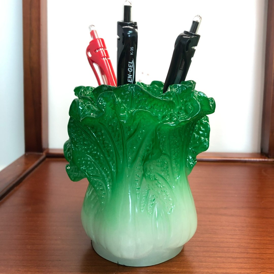 白菜笔筒钥匙罐浮力大放送家居摆件客厅电视柜白菜摆件长11高11cm