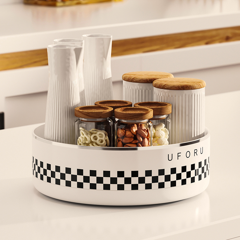 旋转调料置物架厨房台面多功能盐酱油瓶罐调味料收纳用品家用大全