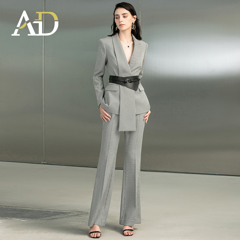 AD高端223157CP正装女大学生面试西装套装收腰显瘦西服外套职业装