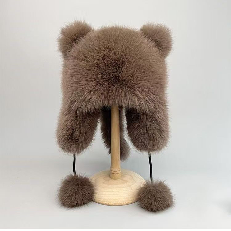 （小浣熊）男女同款加厚保暖秋冬防风抗寒帽子2025时尚百搭加绒冬季