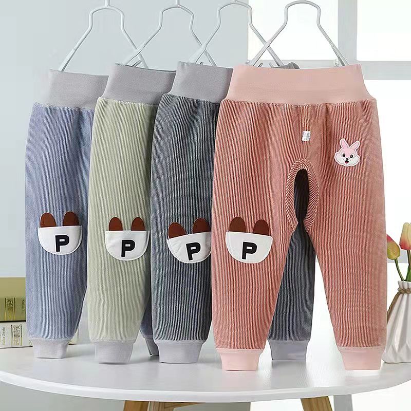 婴幼儿加绒开档裤子宝宝春秋冬款加绒裤男女儿童高腰护肚保暖裤子