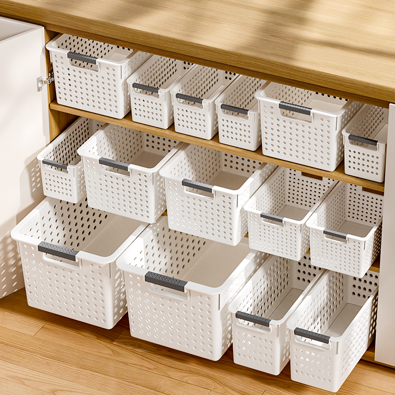 奇喵厨房镂空零食杂物家用整理大容量客厅厨房桌面抽屉式储物盒子