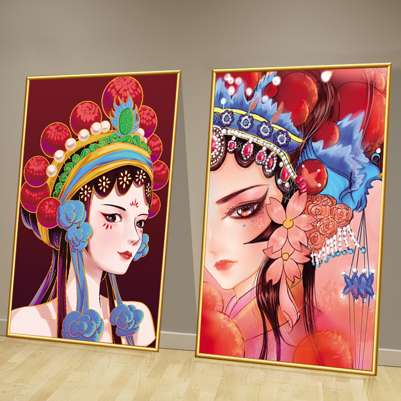 国潮墙面装饰画餐厅饭店墙壁挂画火锅店奶茶串串烧烤店麻辣烫海报