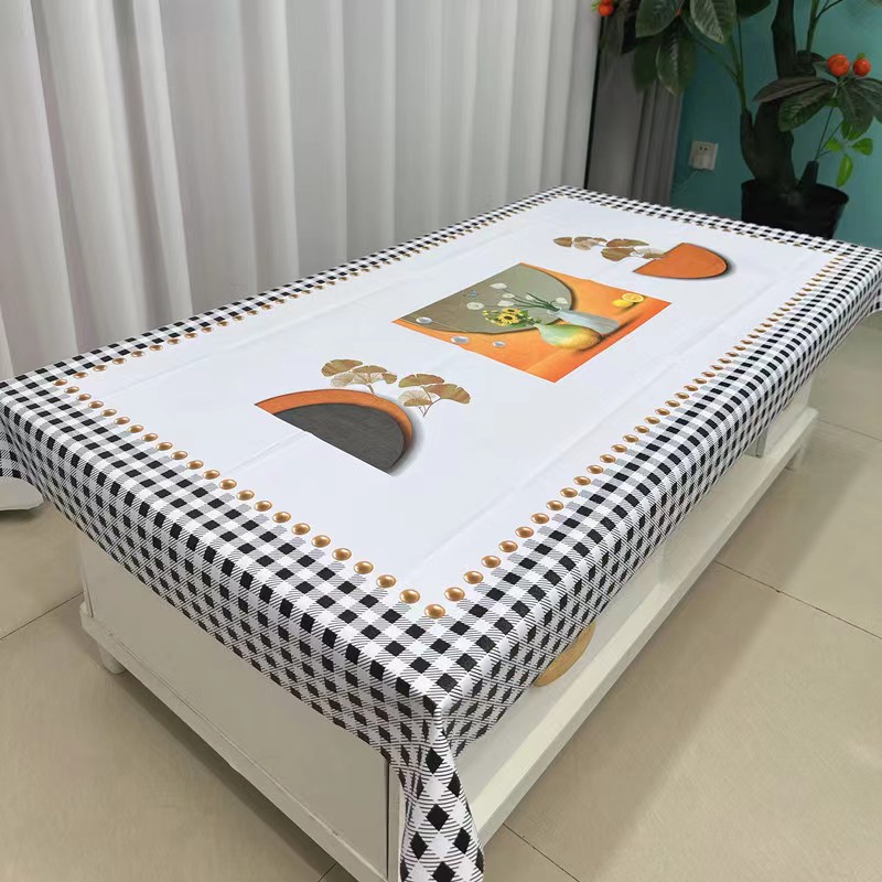 2024款加厚长方形桌布防水防油防烫免洗欧式PVC台布餐桌布茶几布