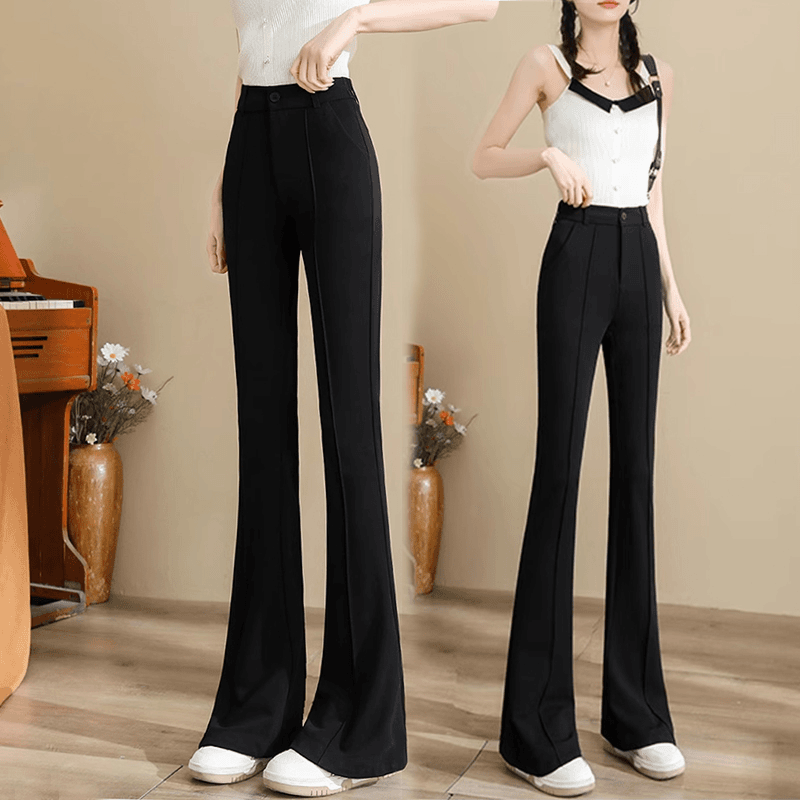 西装微喇裤子女2025秋冬新款高腰显瘦喇叭裤时尚休闲微喇西装裤女