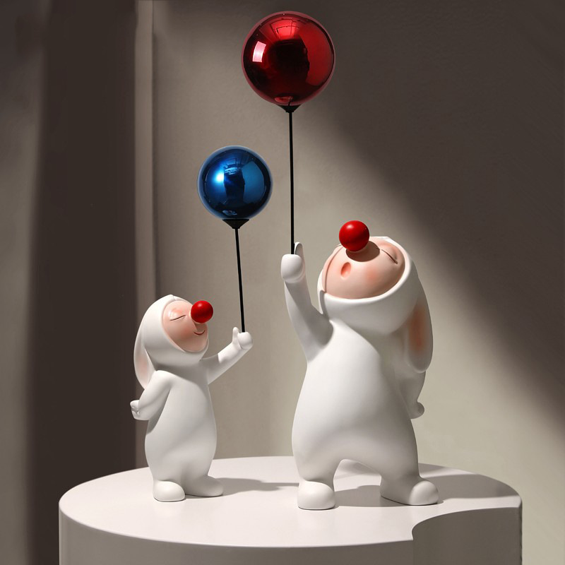 创意高档气球兔子摆设大型电视柜酒柜玄关书房卧室简约创意时尚