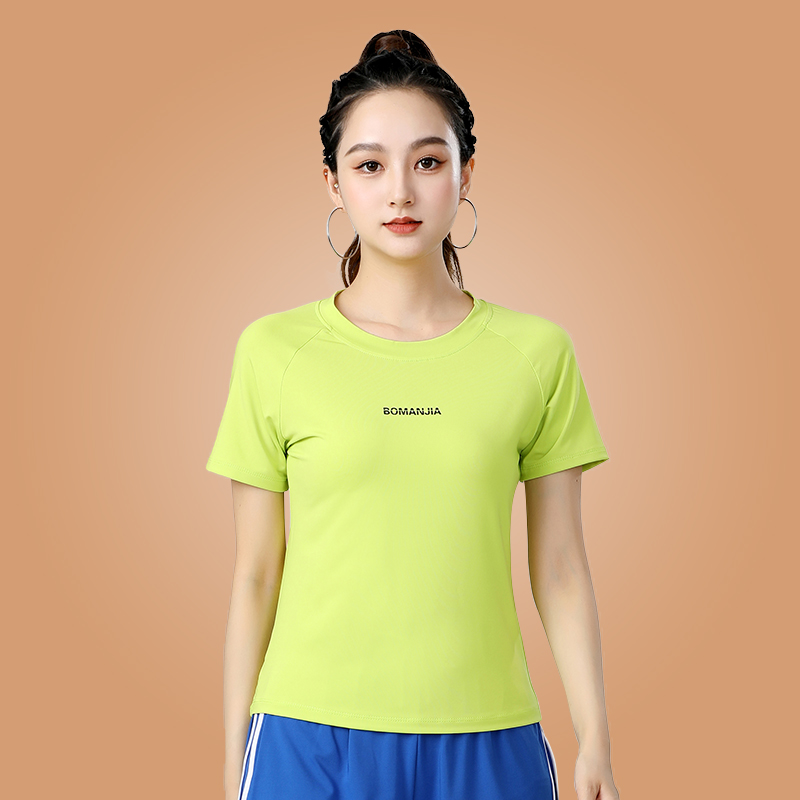 2025夏新款跑步运动瑜伽健身休闲女款户外速干时尚短袖t恤上衣女