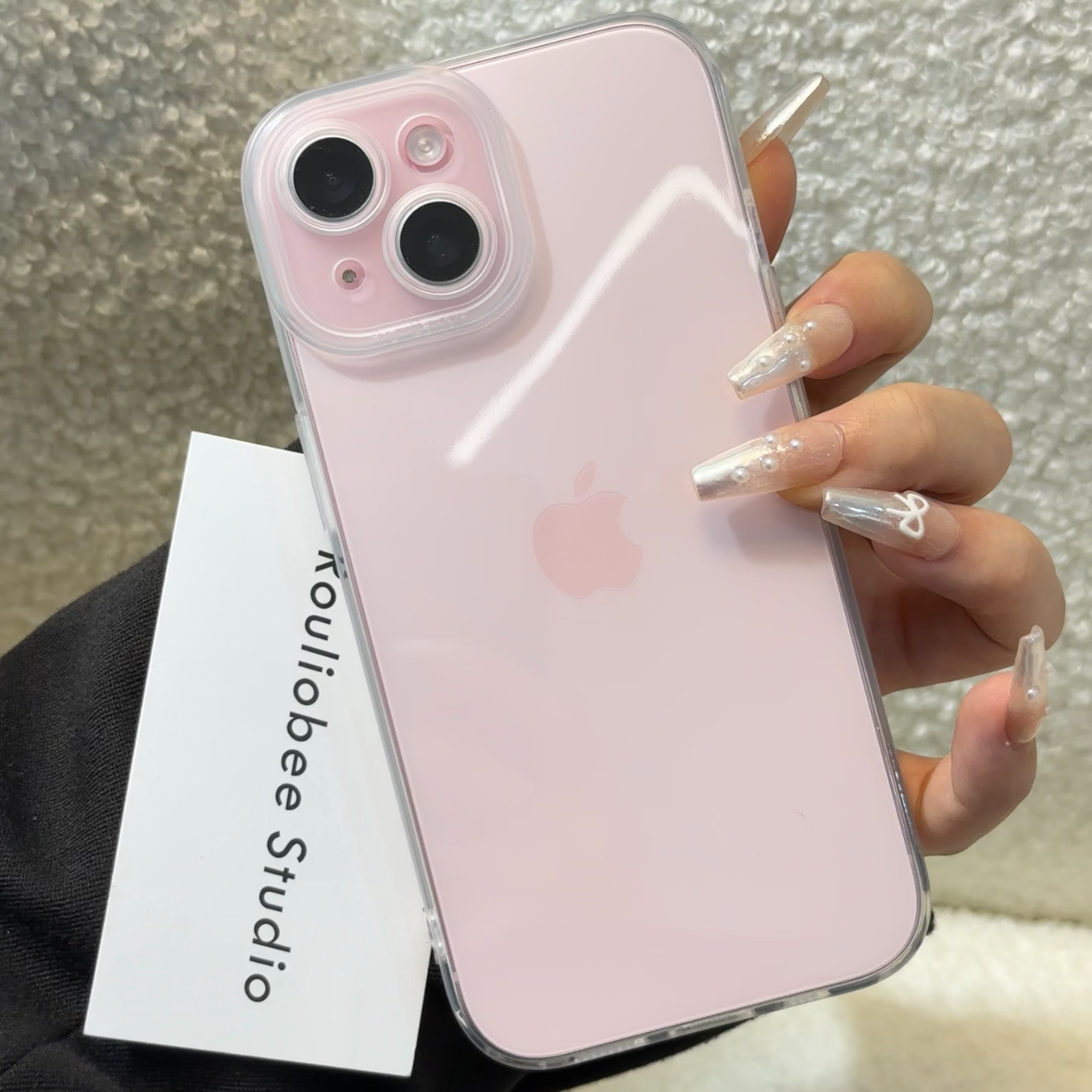 BANCA简约高级加厚镜头苹果14/15手机壳iPhone13promax透明12防摔