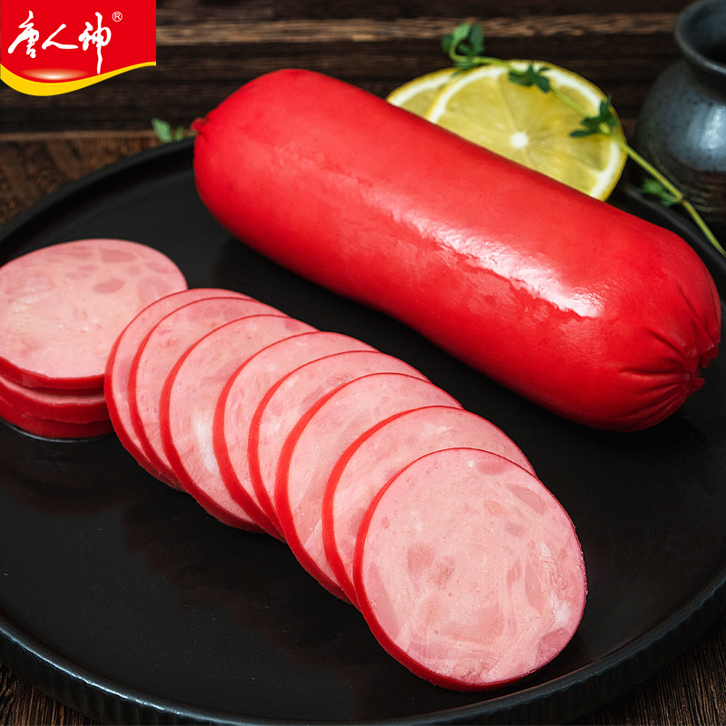 唐人神老上海大红肠无淀粉220g*2开袋即食高蛋白上海特产肉质紧实