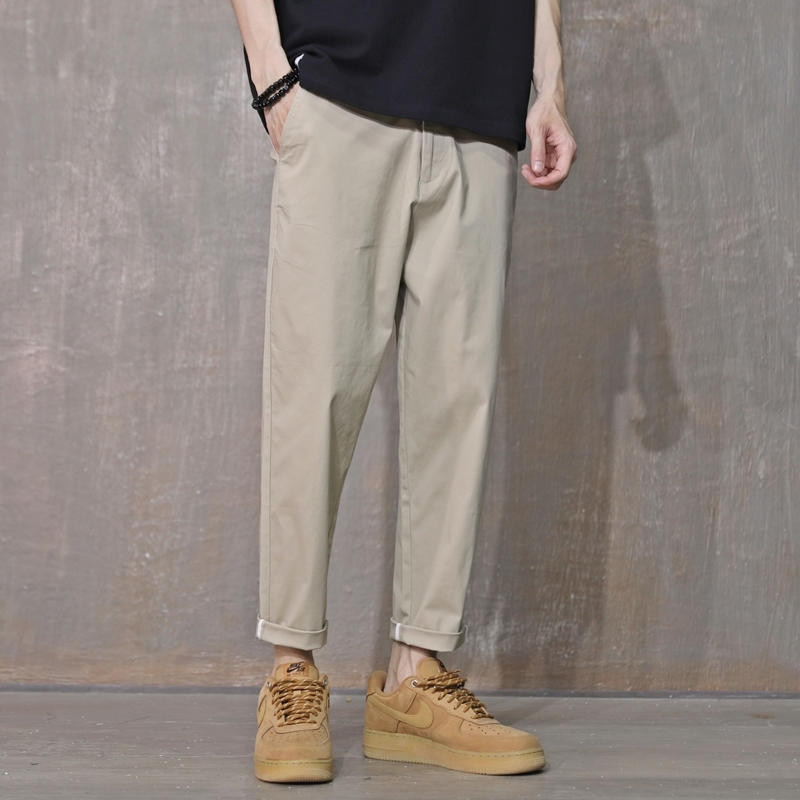 豪麦迪男士九分裤宽松直筒休闲裤弹力百搭潮流男装裤子男款秋季