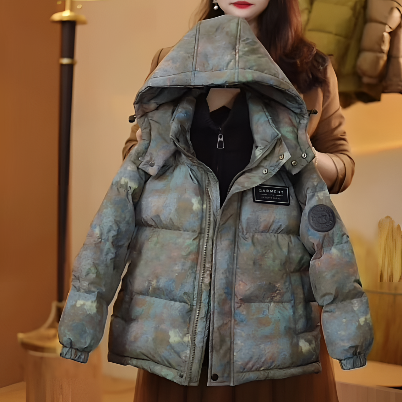 男童羽绒服迷彩服2025新款洋气痞帅鸭绒服外穿儿童中大童宽松外套