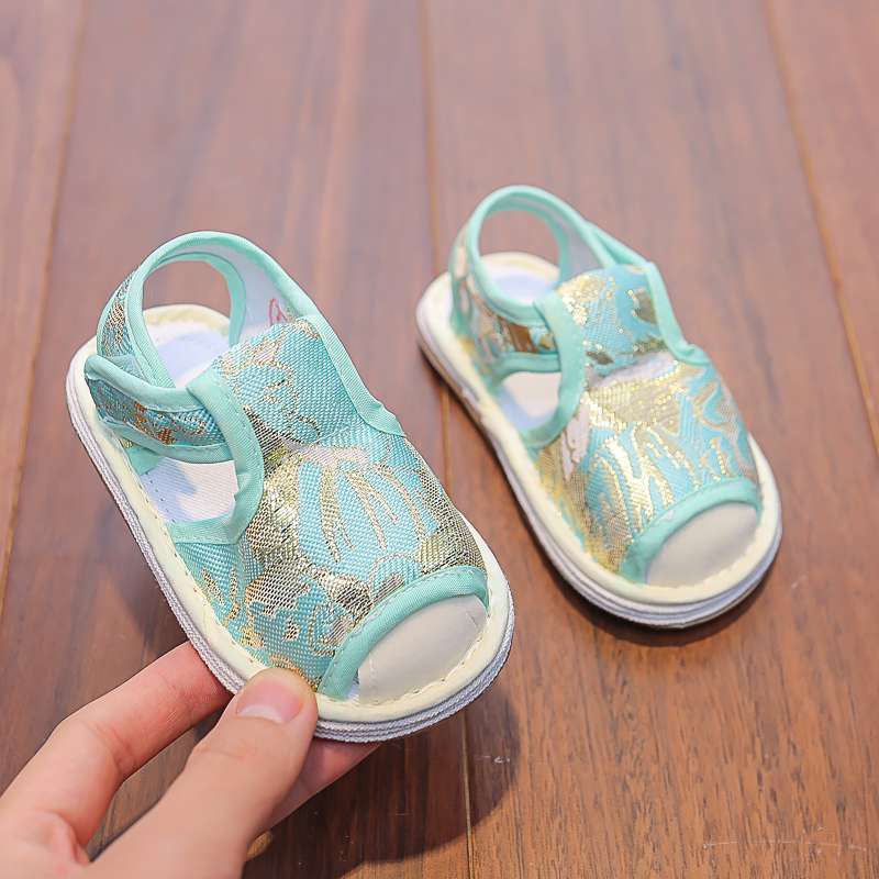 宝宝手工布凉鞋男女童1-3岁婴儿软底儿童布鞋千层底小童学步夏280