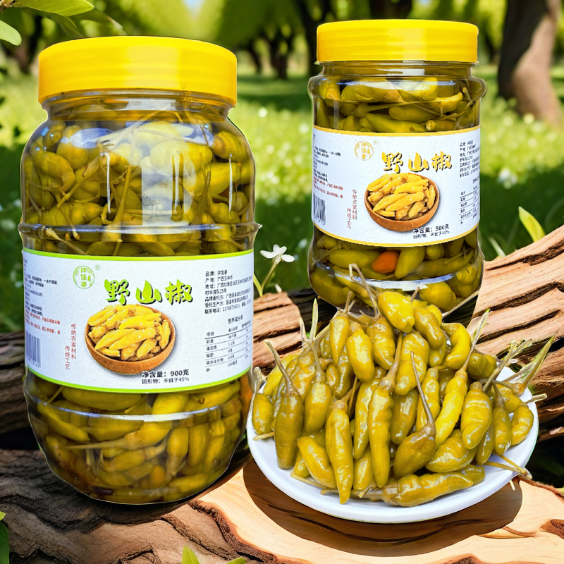 酸辣野山椒泡椒酸菜烤鱼佐料特产小米萝卜干辣广西广西特产