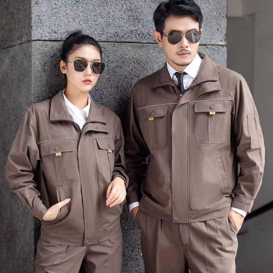 春秋冬纯棉工作服套装男上衣耐磨长袖电力车间全棉防烫电焊劳保服