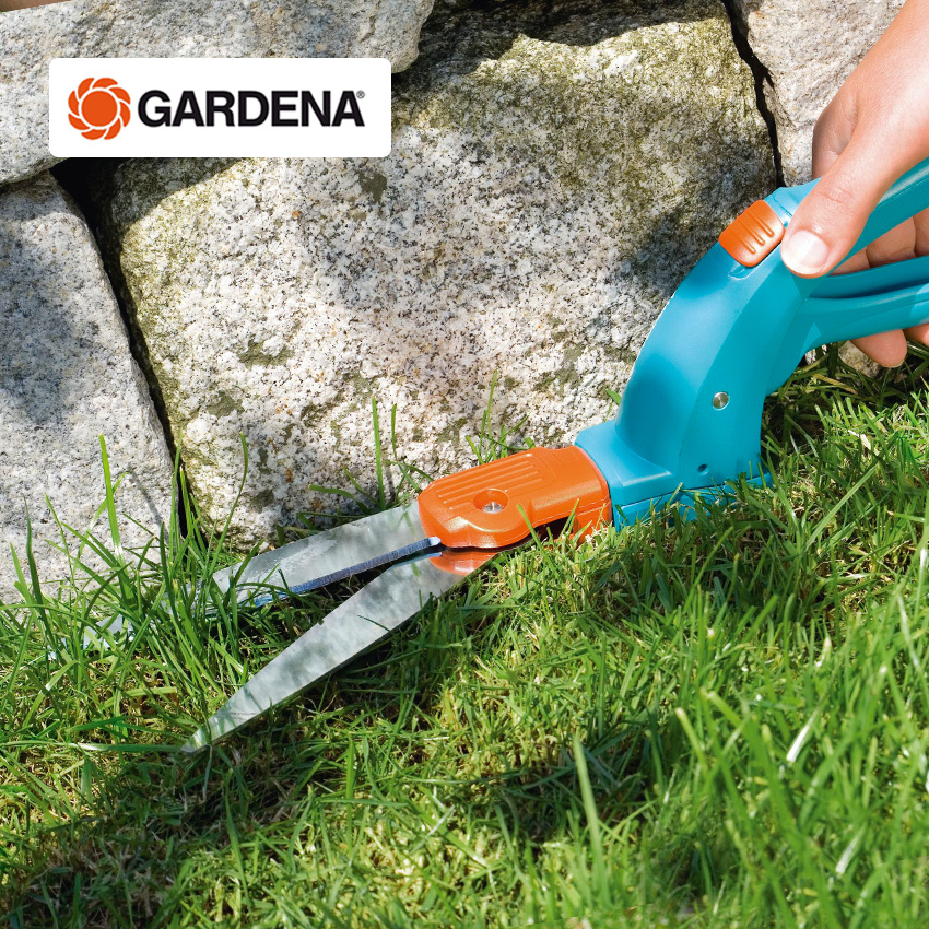 德国进口嘉丁拿GARDENA 360°可旋转刀头 花园艺草坪剪刀修边神器