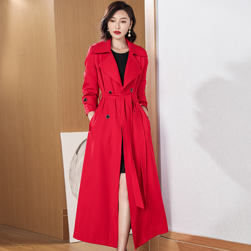 风衣女气质中长款英伦风春秋2022年新款显瘦收腰女士外套时尚大衣