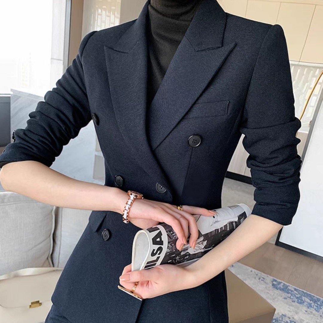 新款西装秋冬套装女爆款高级感职业装女神范面试正装修身工作西服