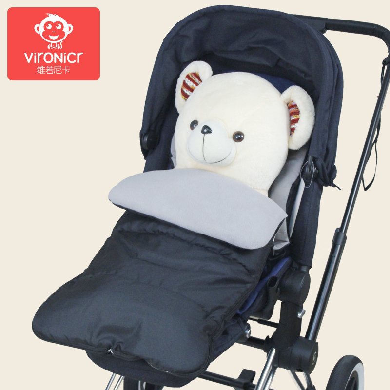 婴儿推车脚套宝宝防风秋冬季加绒防寒保暖睡袋通用加厚推车棉垫子
