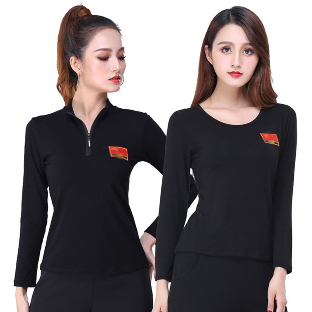 广场舞演出广场舞服装跳舞衣拉链上衣秋冬拉丁舞水兵舞服舞蹈服女