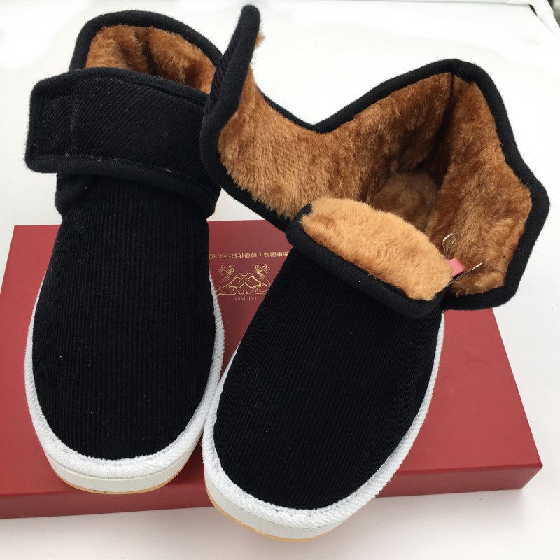 棉鞋男士冬季女中老年防滑软底加绒加厚老北京布鞋保暖居家布棉鞋