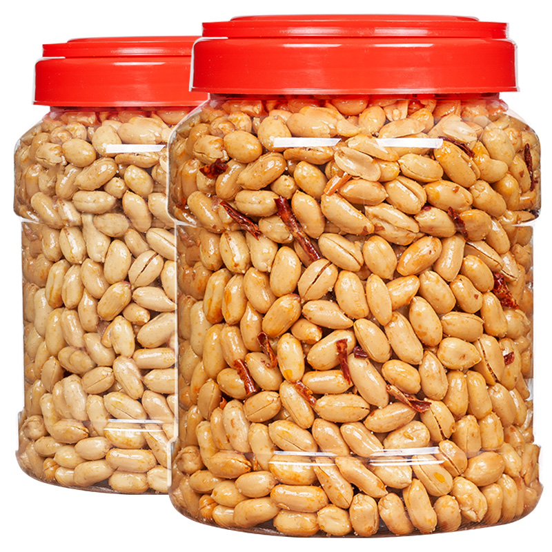 下酒菜营养小虾花生米500g熟零食小吃五香味麻辣椒盐油炸仁香酥