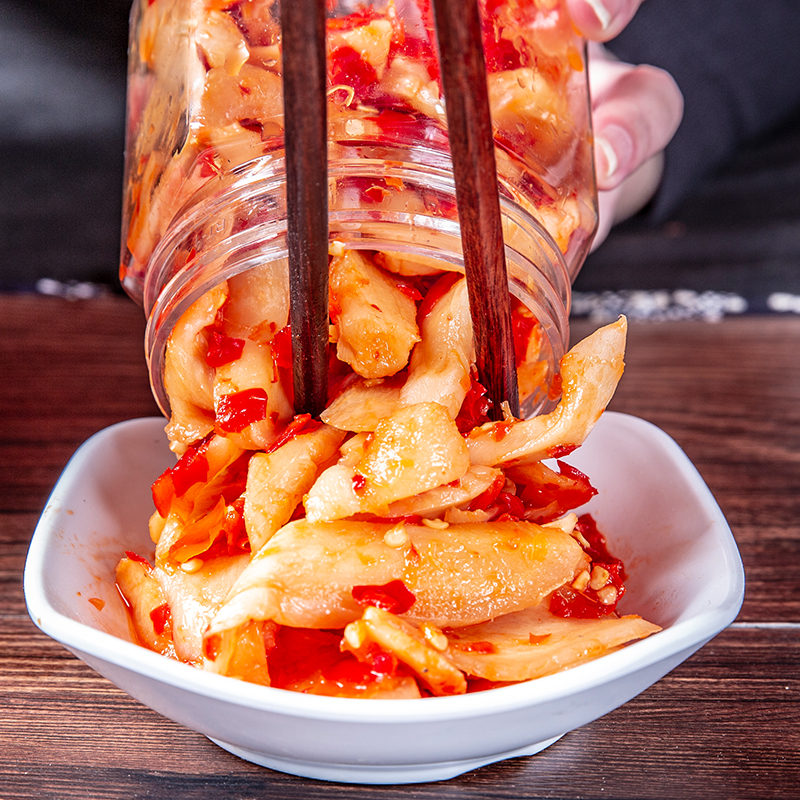 酸辣生姜片湖南特产剁椒生姜片即食泡姜腌嫩姜下饭菜酱仔姜250g