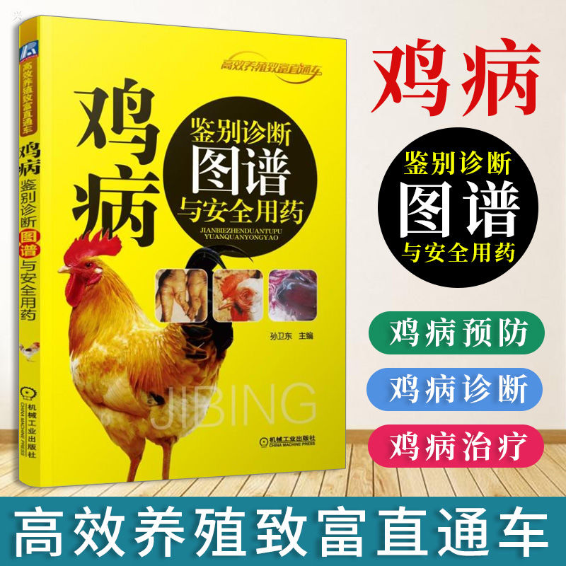 鸡病鉴别诊断图谱用药书籍新手书籍与安全用药饲养致富流行