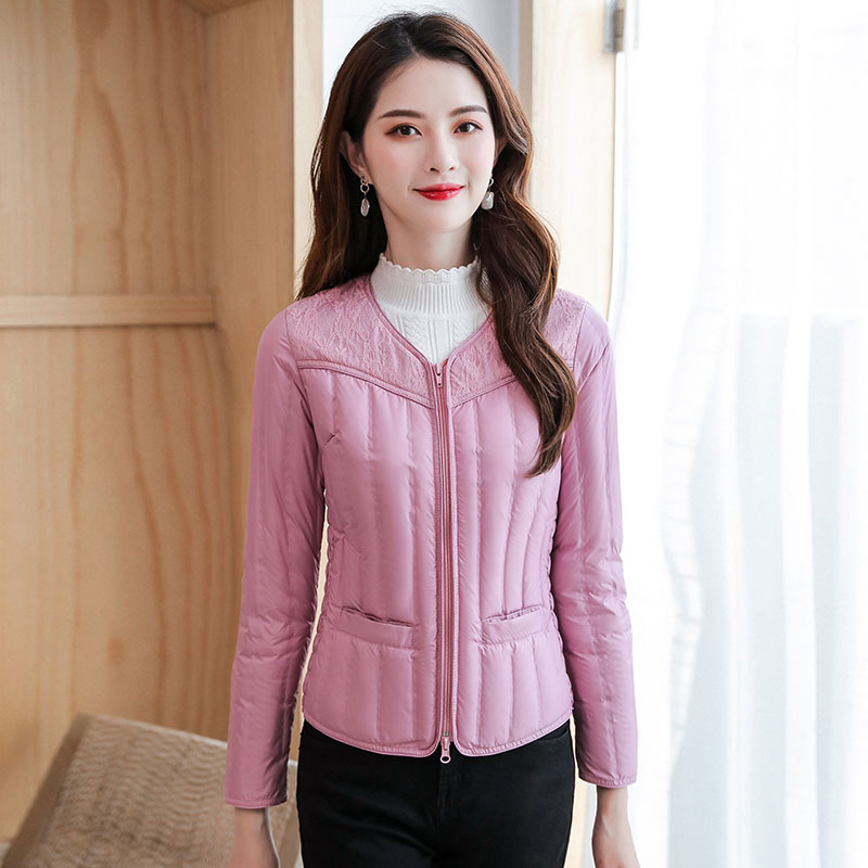 羽绒内胆女短款2025冬季新款正品长袖羽绒服女款轻薄保暖白鸭绒