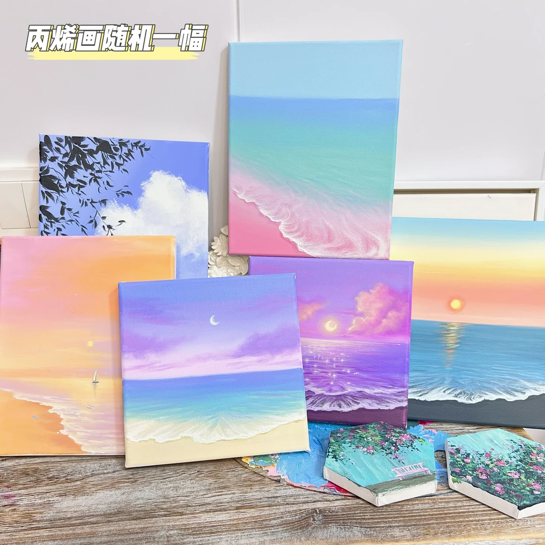 随机精美丙烯画一副