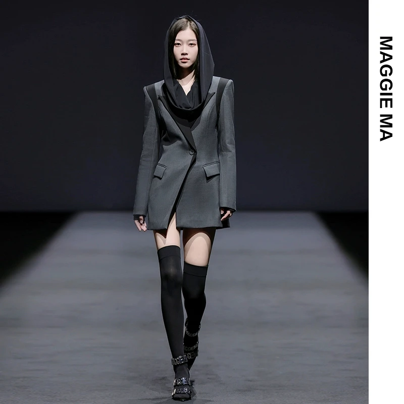 MAGGIE MA马婧独特洋气小个子女装气质修身高级感西装外套774C