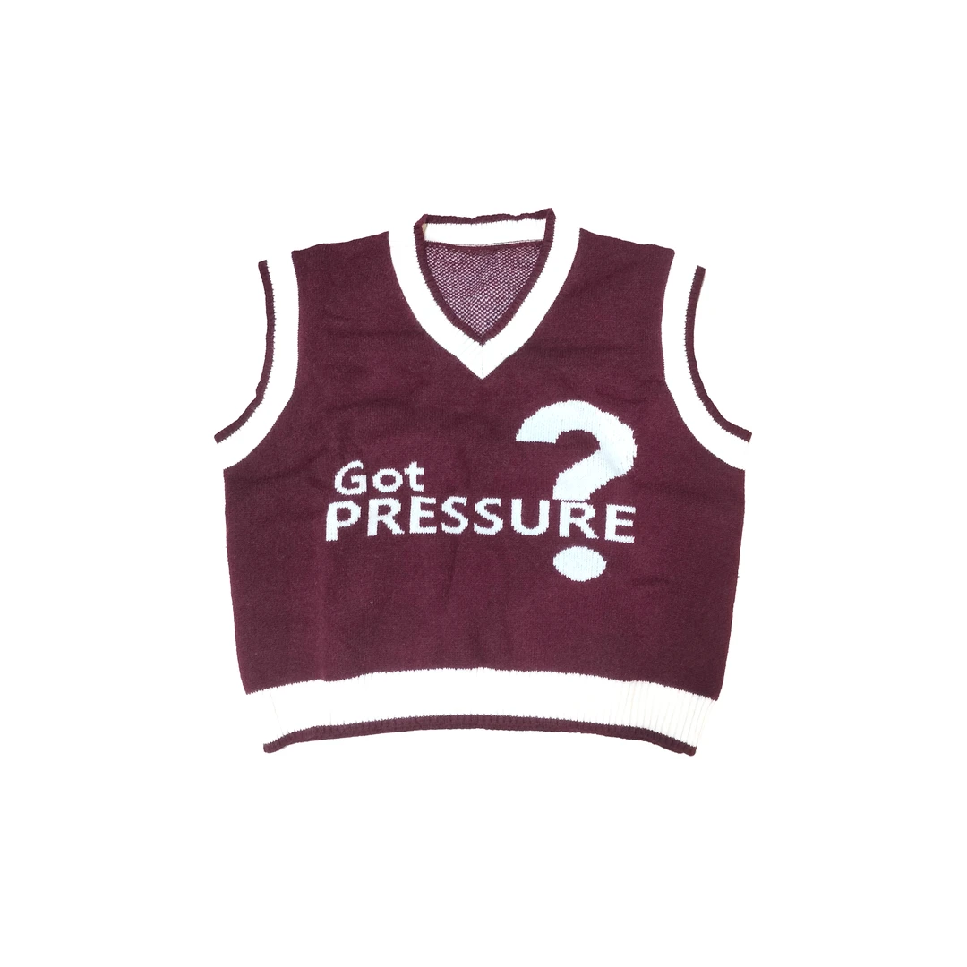 2024秋季新款宽松百搭时尚字母针织毛衣背心7168