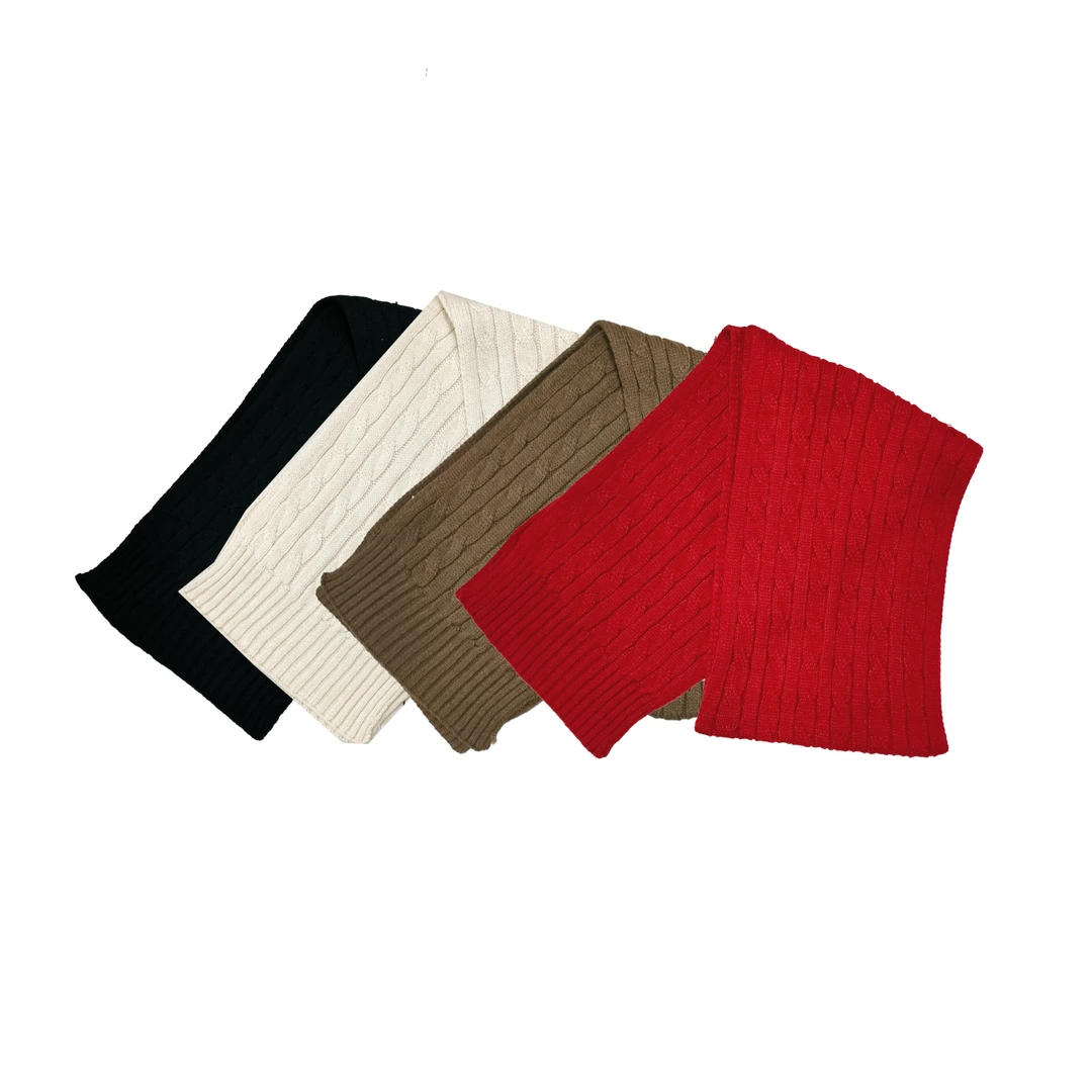 2024秋季新款休闲舒适经典纯色针织围巾6324