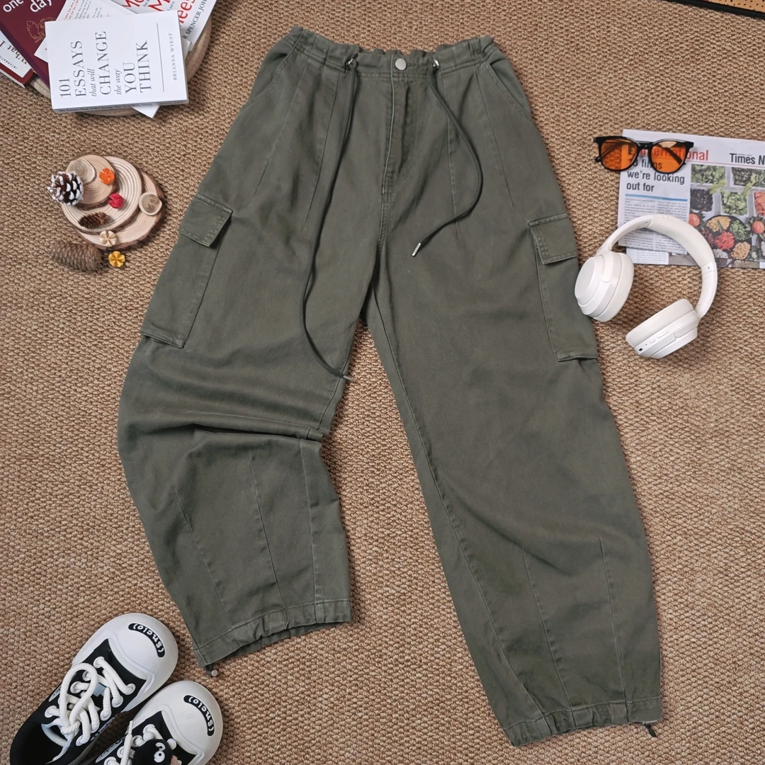 【伊人风尚服饰推荐】2024秋季新款百搭纯色休闲裤5481