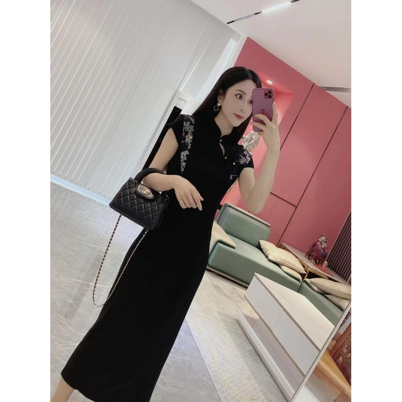 Y【东方风华】长款国风显瘦轻奢显高连衣裙1967