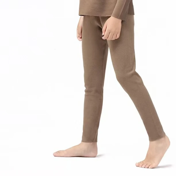 【宝贝暖绒裤】秋冬纯色松紧腰儿童秋裤 22503~