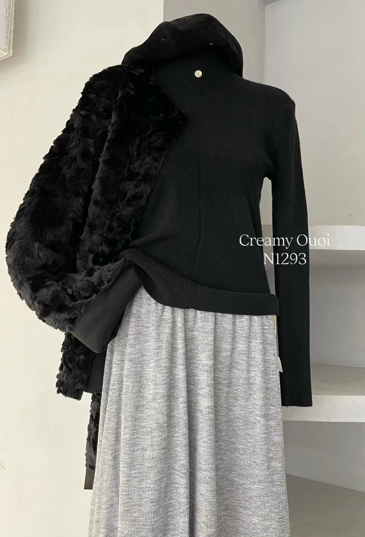 杨杨 时尚小银片Y毛衫N1293