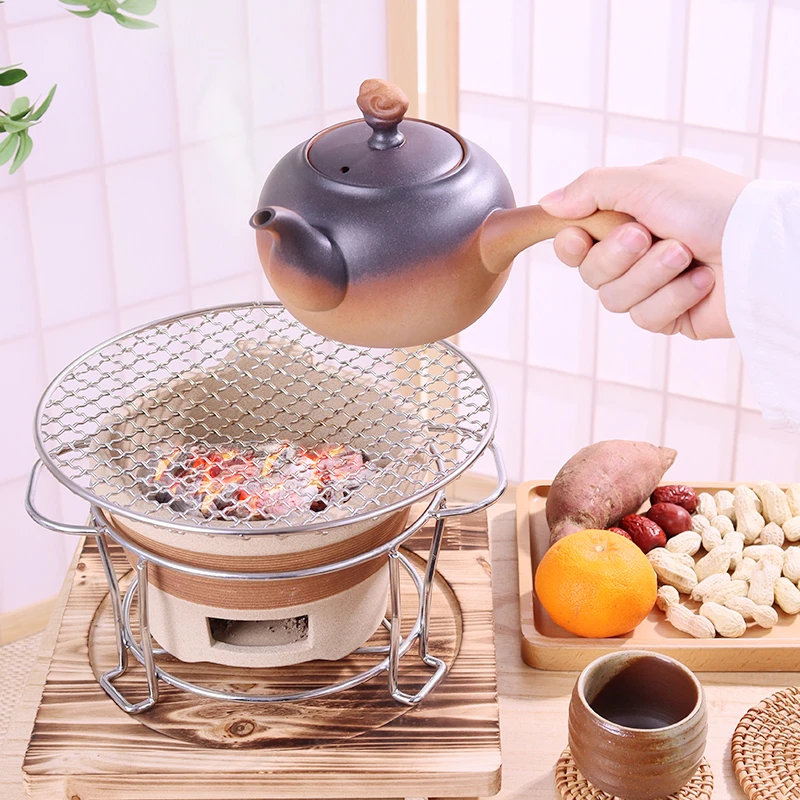 围炉煮茶煮茶器侧把煮茶壶罐罐壶陶瓷炭火炉碳炉室内户外可用套餐