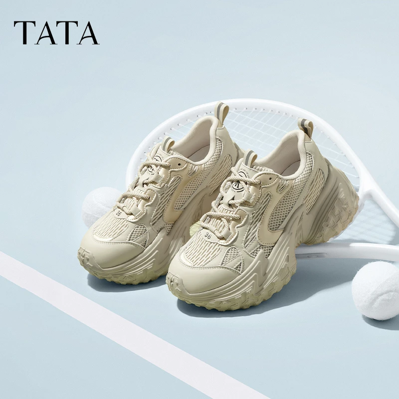 Tata他她厚底老爹鞋女时尚透气运动鞋轮胎鞋2024秋季新款GGV01CM4
