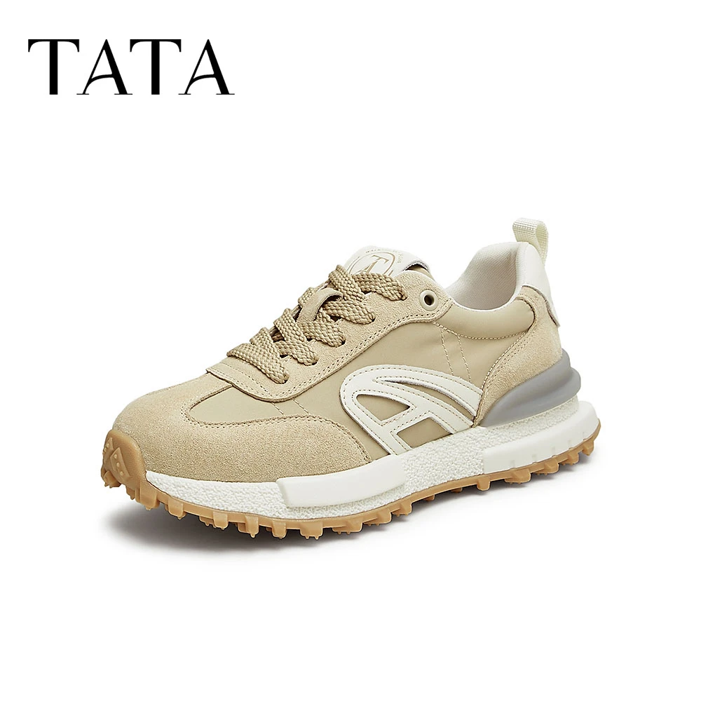 TATA他她休闲拼接阿甘鞋女鞋复古撞色运动鞋秋季新款CBU01CM4