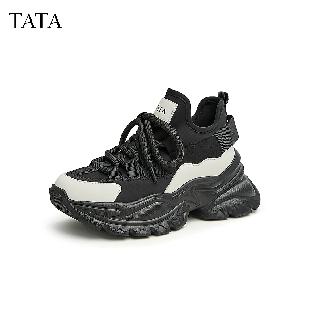 Tata/他她厚底老爹鞋高帮休闲鞋软底运动鞋女WIB03AM3