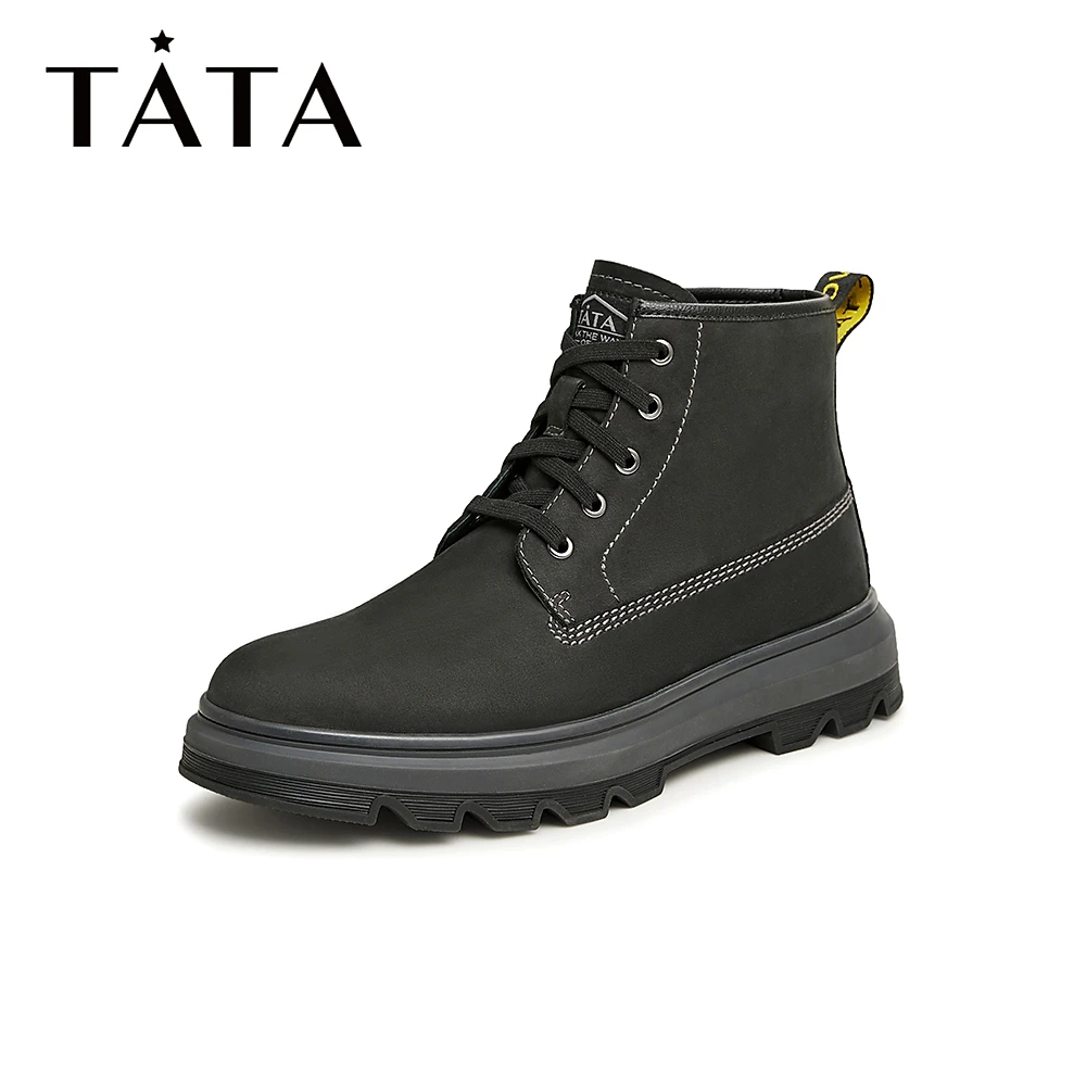 Tata/他她冬季户外经典休闲舒适厚底马丁靴男新款VDT01DD3