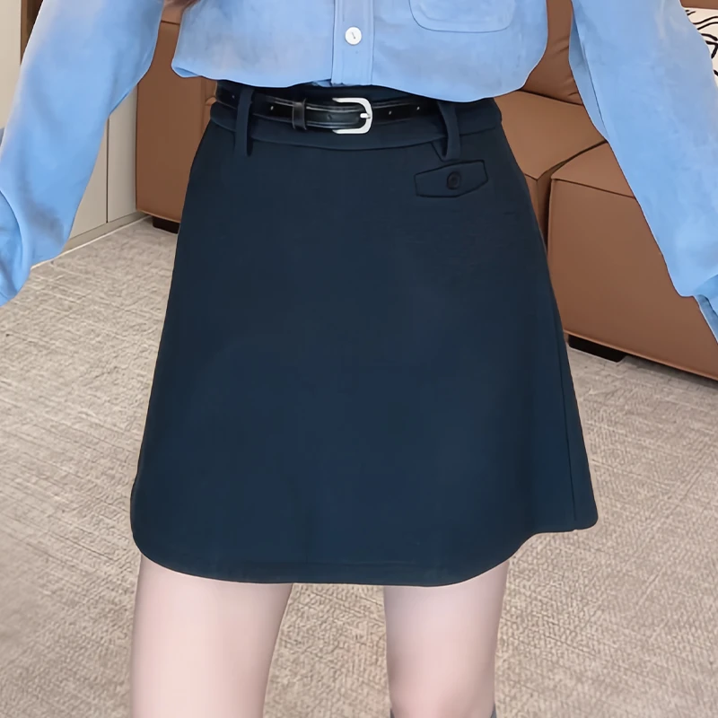 法式小个子高腰气质短裙女秋季2024秋季新款设计感小众半身裙
