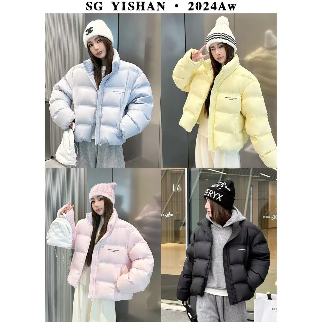 SG / 杨依姗 AW09鸭绒韩系字母印花立领短款羽绒服WT-20242614