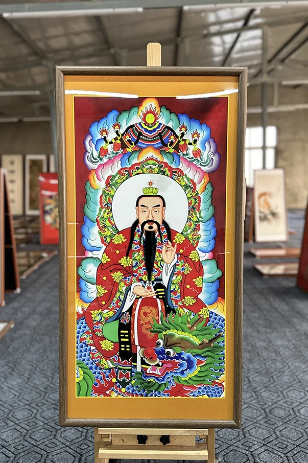 [F28灵宝天尊]50x100cm中国风家居装饰画办公室玄关客厅装饰画