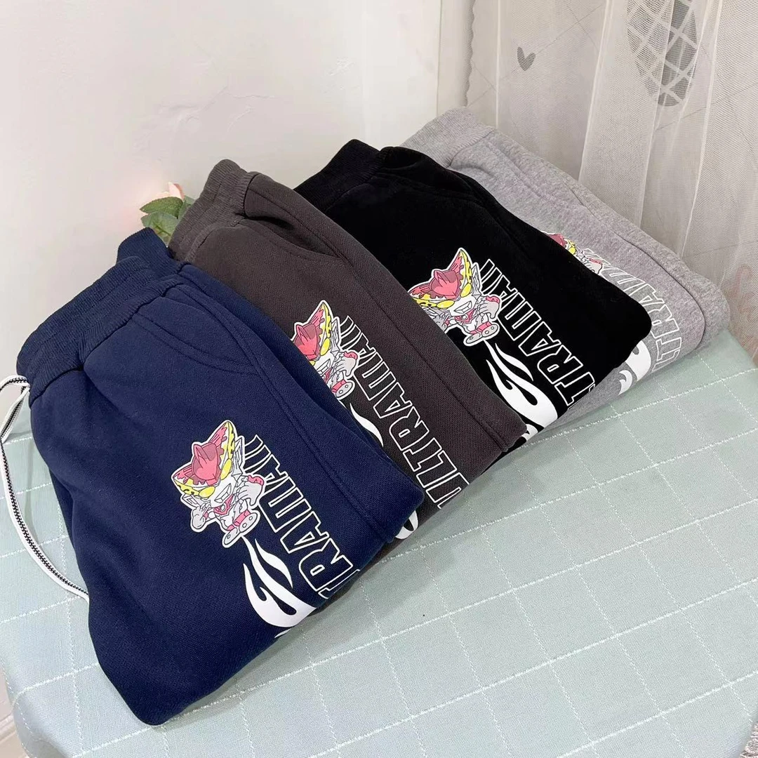 【淼淼妈】儿童秋冬加绒一体绒卫裤运动裤70325